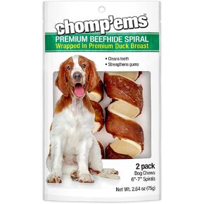 Chomp’ems Premium Beefhide Chews for Dogs, 2 Chews in Kuwait