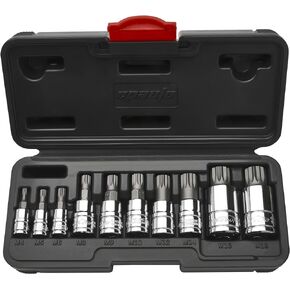EPAuto 10-Piece XZN Triple Square Spline Bit Socket Set