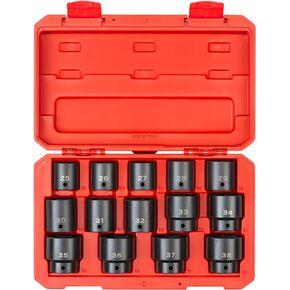 TEKTON 1/2 Inch Drive 6-Point Impact Socket Set, 87-Piece (5/16-1-1/4 in., 8-32 mm) | SID92407