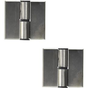 2pcs Stainless Steel Self Closing Restroom Public Toilet Partition Door Hinge, Surface Mounted, 2. 8" x 2. 6" / 70mm x 65mm