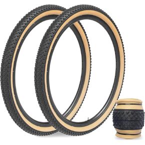 2 Pack Mountain Bike Tire 20" 22" 24" 26" 27.5" 29" Strong Grip Compatible Replacement Bicycle Tire for MTB Mountain Bicycle