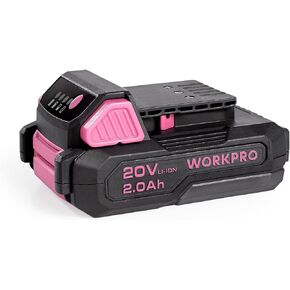 WORKPRO 20V 2.0Ah Replacement Li-ion Battery for 20V Pink Cordless Drill Driver (W004580AE)