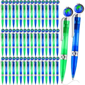 Teling 20 Pcs Earth Retractable Cute Globe Pens Bulk 1.0 mm Tellurion Shape Earth Day Black Ink World Ballpoint Pens for Kids Adults Accessories School Office Decoration Supplies