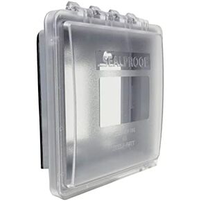 Sealproof 2-Gang Weatherproof in Use Outlet Cover | Two Gang Outdoor Plug and Receptacle Protector, Lockable, UL Extra Duty Compliant, 45 Configurations