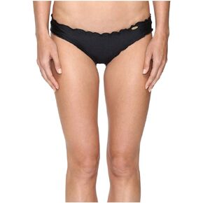 Luli Fama Women's Cosita Buena Wavy Full Ruched-Back Bikini Bottom