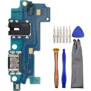 USB Charging Port Replacement Part Assembly Board for Samsung Galaxy A31 SM-A315F with Microphone Headphone Jack and Tool Kit