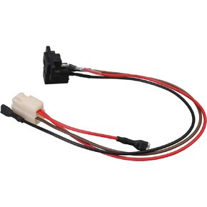 Yibuy Ride On Car Power Storage واجهة شحن الطاقة منفذ 3 دبابيس متوافق مع معظم شواحن الطاقة الطول الإجمالي 33.5 سم