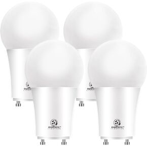 Energetic LED GU24 Light Bulb, A19 Shape 100 Watt Equivalent (11W), 5000K Daylight, 1400 Lumens High Output, Non-Dimmable, 2 Pin LED Light Bulb, ETL Listed, 4 Packs