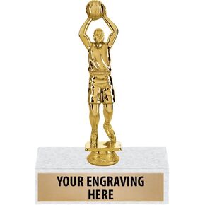 Basketball Trophies, Male Free Throw Basketball Trophy Award Prime