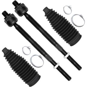 SCITOO 4-PC SET Suspension Kit For 2008-2017 For Buick Enclave 2009-2017 For Chevy Traverse 2007-2016 For GMC Acadia 2007-2010 For Saturn Outlook Front Inner Tie Rod End Steering Boot