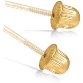 14k Gold Earring Back Replacement Pair Screw-Back Clutch Unique Fit Only for Art And Molly Brand Earrings (WILL NOT FIT ANY OTHER BRAND OF EARRINGS)