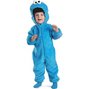 Cookie Monster Deluxe Two-Sided Plush Jumpsuit Costume - Medium (3T-4T)