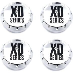4 Pack KMC XD Series 464K131-2 8 Lug Chrome Wheel Center Cap