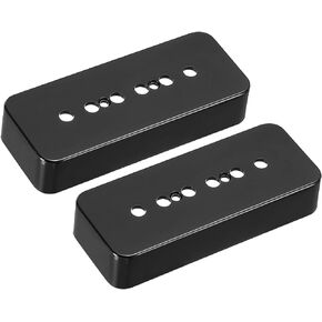 MECCANIXITY Guitar Pickup Cover 50mm Pole P90 Double Coil Pickup Plastic Closed Shell for Electric Guitar Black 2 Pack