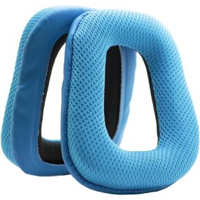 استبدال وسائد الأذن لسماعات الألعاب Logitech G35 G935 G933S G933 G930 G635 G633S G633 G533 G433 G432 G431 G430 G332 G233 G231 G230 من MMOBIEL - وسائد أذن من نسيج شبكي - أزرق