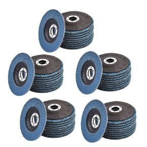 50 Pcs 4-1/2" X 7/8" 80 Grits Premium Zirconia Flap Discs Grinding Wheel Sandpaper for Grinding