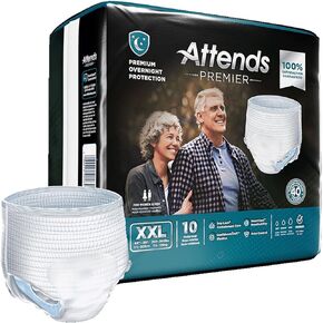 Attends Premier Disposable Underwear Pull On with Tear Away Seams 2X-Large, ALI-UW50, 40 Ct