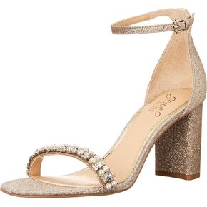 Jewel Badgley Mischka Daylann Pearl and Crystal Block Heel Sandal