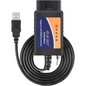 OBD2 Scanner,Car Accessories ELM327 OBD2 USB Adapter for Windows,Car Code Reader Check Engine Light Diagnostic Scan Tool Coding Tool with MS-CAN/HS-CAN Switch,Fits Most Cars