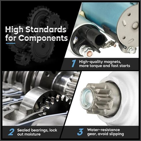 New Starter Compatible with 2.5l Audi Tt Quattro 2012-2013, for Beetle 06-14, for Golf 10-14 for Alltrack 17-19, for Jetta 05-14, for Passat 2012-2014 (Automatic Transmission) Replaces# 410-24110 in Saudi Arabia