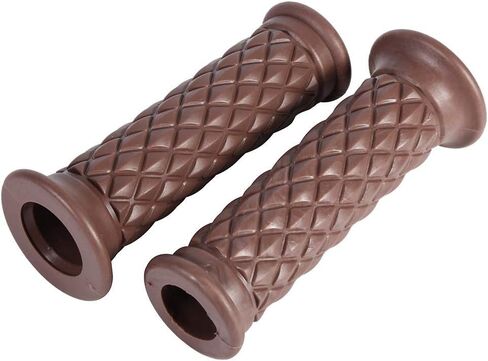 1 Pair of 7/8" 22mm Universal Rubber Motorcycle Modified Handlebar Hand Grips Bar End Hot(Coffee) in Saudi Arabia