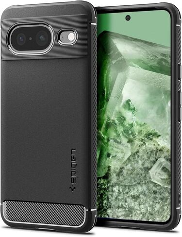 Spigen Rugged Armor مصمم لحافظة Pixel 8 (2023) - أسود مطفي in Kuwait