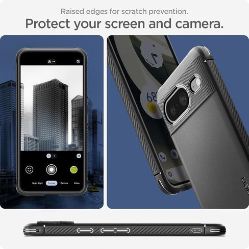 Spigen Rugged Armor مصمم لحافظة Pixel 8 (2023) - أسود مطفي in Kuwait
