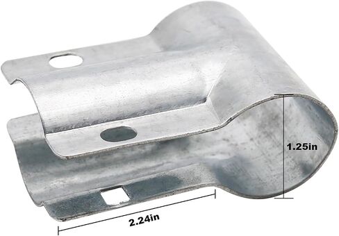 1-1/4 x 1-1/4'' TEE Joint End Rail T Clamp, Greenhouse Cross Grid Pipe Connector with Bolts and Nuts, Carbon Steel Q235B Pipe Fitting Clip for Tube OD 1-1/4''(10Packed) in Saudi Arabia