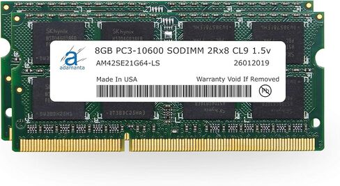 Adamanta 16GB (2x8GB) Memory Upgrade Compatible for Apple Mid 2010, Early 2011, Mid 2011, Late 2011 iMac, 2010, 2011 MacBook Pro, Mac Mini DDR3 1333Mhz PC3-10600 SODIMM 2Rx8 CL9 1.5v Module RAM in Saudi Arabia