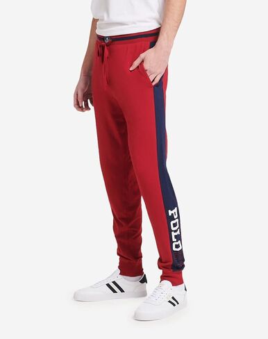 POLO RALPH LAUREN Mens Red Polo67 Logo Slim Flex Joggers Tapered Cuff Soize Large in Saudi Arabia