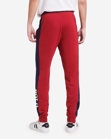 POLO RALPH LAUREN Mens Red Polo67 Logo Slim Flex Joggers Tapered Cuff Soize Large in Saudi Arabia