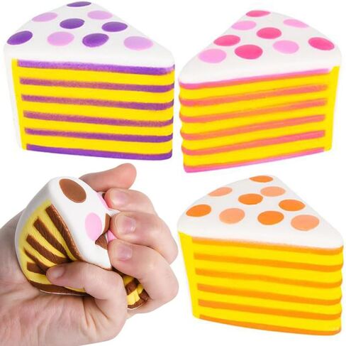 ArtCreativity Squish Cake Toys for Kids, Set of 4, Super Soft Slow Rising Squeeze Toys, Stress Relief Sensory Toys for Children, Great Party Favors, Goody Bag Fillers for Girls and Boys in Saudi Arabia