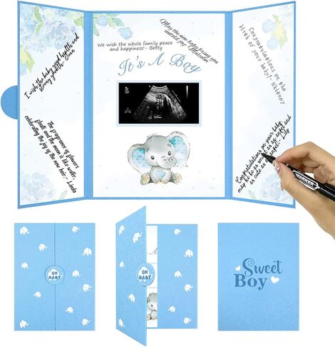 زينة حمام الطفل الفيل من كرينكس، لوحة توقيع حمام الطفل اللطيفة مع صورة، بدائل كتاب ضيوف حمام الطفل الفيل 45.72 سم × 30.48 سم، تذكار إبداعي لدش الطفل للأولاد الصغار in Kuwait