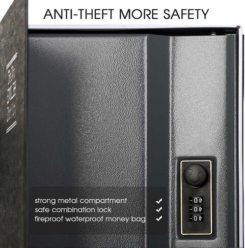 Diversion Book Safe with 4200°F Fireproof Money Bag and Combination Lock, 10.5" x 7.9" x 2.5" Fake Book Hidden Storage Safe, Hollow Secret Portable Metal Storage Box for Cash, Valuables - Bible in Kuwait