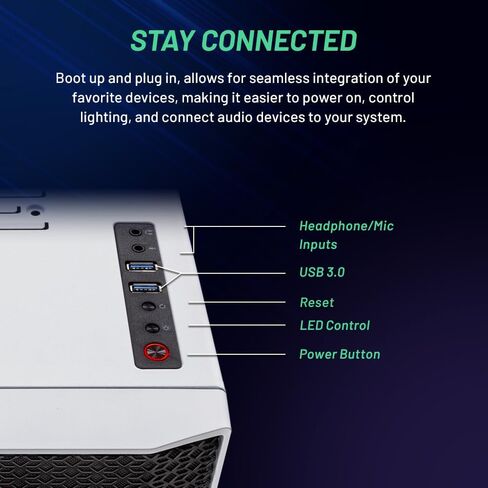 Skytech O11 Gaming PC, Ryzen 7 7800X3D 4.2 GHz (5GHz Turbo Boost), NVIDIA RTX 4070 Ti Super 16GB GDDR6X, 1TB Gen4 SSD, 32GB DDR5 RAM 5600 RGB, 850W Gold PSU, 360mm AIO, Wi-Fi, Win 11 Home in Saudi Arabia