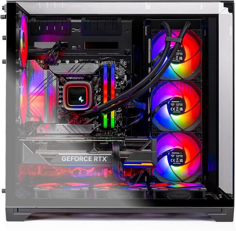 Skytech O11 Gaming PC, Ryzen 7 7800X3D 4.2 GHz (5GHz Turbo Boost), NVIDIA RTX 4070 Ti Super 16GB GDDR6X, 1TB Gen4 SSD, 32GB DDR5 RAM 5600 RGB, 850W Gold PSU, 360mm AIO, Wi-Fi, Win 11 Home in Saudi Arabia