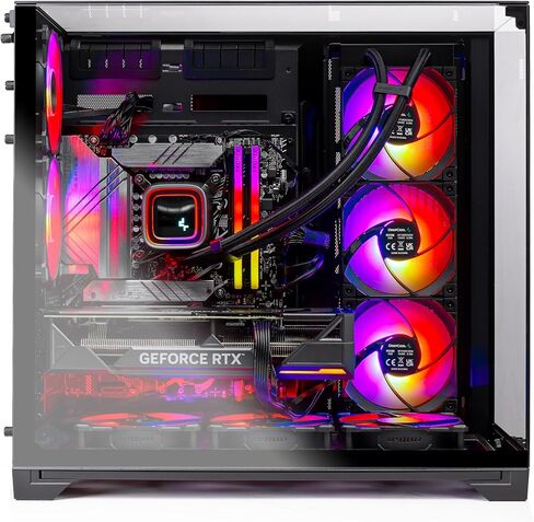 Skytech O11 Gaming PC, Ryzen 7 7800X3D 4.2 GHz (5GHz Turbo Boost), NVIDIA RTX 4070 Ti Super 16GB GDDR6X, 1TB Gen4 SSD, 32GB DDR5 RAM 5600 RGB, 850W Gold PSU, 360mm AIO, Wi-Fi, Win 11 Home in Saudi Arabia