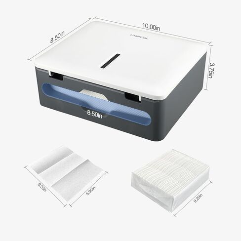 Paper Towel Dispenser Wall Mount Commercial C fold/Multifold/Tri-fold, High-Capacity Automated Touchless Hand Towel Paper Holder with Lock for Bathroom Kitchen Office (Pearl White) in Kuwait