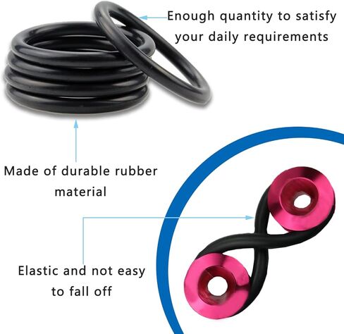 Bumper Fender Fasteners O Rings, Rubber Bands O-Rings for Car Bumper Quick Release Kit, 8 Pieces in Saudi Arabia