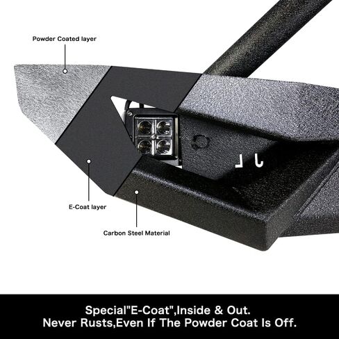 Compatible with Jeep Wrangler, Front Bumper W/LED Lights, 2 x D-Rings, Winch Plate,2018-2022 JL & JLU (2/4 Doors) Full Width in Saudi Arabia