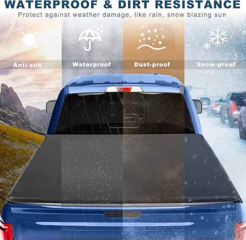 ECCPP 5.5FT Truck Bed Cover Kit Roll Up Tonneau Cover for Ford for F-150 2004-2018 - Only Fits 5'5"FT Ttuck Bed in Saudi Arabia