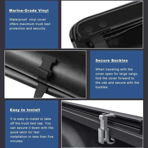 ECCPP 5.5FT Truck Bed Cover Kit Roll Up Tonneau Cover for Ford for F-150 2004-2018 - Only Fits 5'5"FT Ttuck Bed in Saudi Arabia