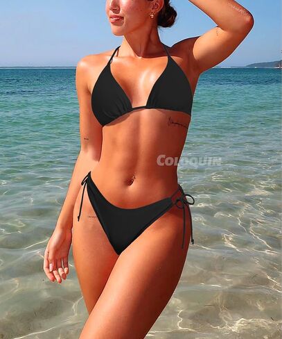 مثلث بيكيني مجموعات للنساء مثير سلسلة بيكيني قطعتين ملابس السباحة المايوه in Kuwait