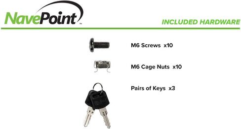 Navepoint 6U Deluxe IT حاوية خزانة مثبتة على الحائط مقاس 19 بوصة رف شبكة الخادم مع قفل باب مثقوب مقاس 16 بوصة أسود عميق مع رف in Kuwait