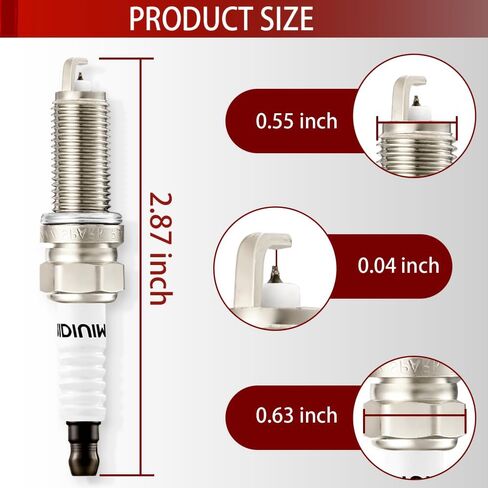 Spark Plugs BKR6EQUP 12120037607 3199 Automotive Replacement Iridium Spark Plug Set of 4 Compatible with BMW 330i 525i X3 X5 745i X3 X5 in Saudi Arabia