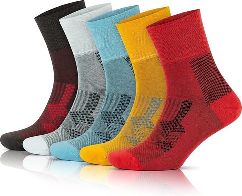 جوارب GoWith لمرضى السكري للرجال والنساء، مصنوعة من حرير صناعي من الخيزران بدون خياطة غير مربوطة، جوارب دائرية لمرضى السكر in Kuwait