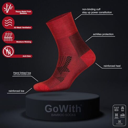 جوارب GoWith لمرضى السكري للرجال والنساء، مصنوعة من حرير صناعي من الخيزران بدون خياطة غير مربوطة، جوارب دائرية لمرضى السكر in Kuwait