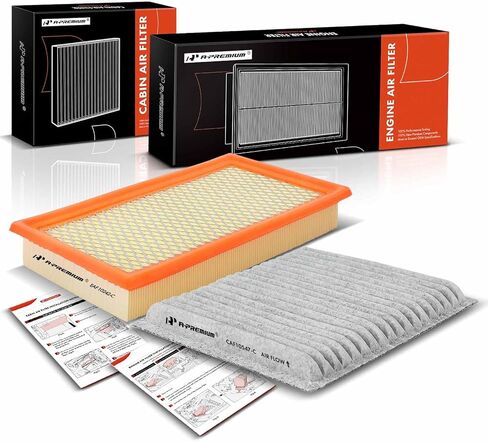 A-Premium 2-PC Engine & Cabin Air Filter with Activated Carbon Compatible with Ford Edge 2007-2014 & Mazda CX-9 2008-2015 & Lincoln MKX 2007-2015, 2.0L 3.5L 3.7L, Replace# 7T4Z9601A in Saudi Arabia