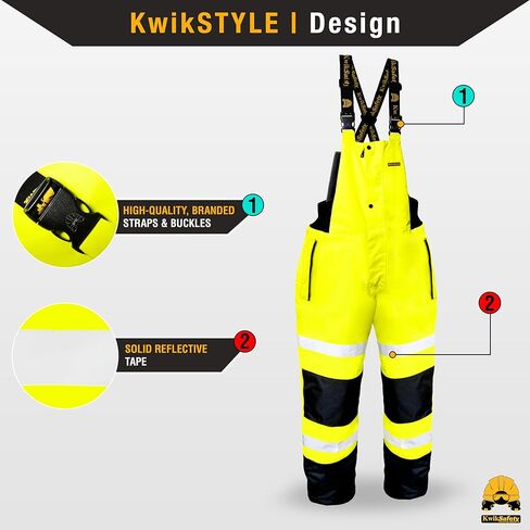 KwikSafety - شارلوت، كارولاينا الشمالية - TORRENT High Vis Rain Jacket Trench Coat & RIVER OTTER Rain Bibs Class 3 ANSI OSHA Compliant in Kuwait