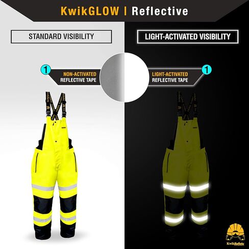 KwikSafety - شارلوت، كارولاينا الشمالية - TORRENT High Vis Rain Jacket Trench Coat & RIVER OTTER Rain Bibs Class 3 ANSI OSHA Compliant in Kuwait